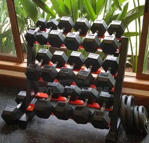 Brand New Portable Hexagon Dumbbell Rack