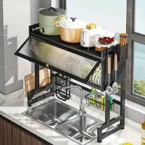 Over the Sink Plate Rack With Cover (85cm)