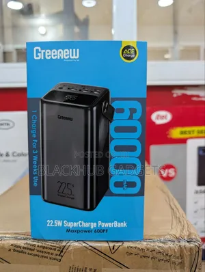 Greenew Power Bank 60000mah 22.5w