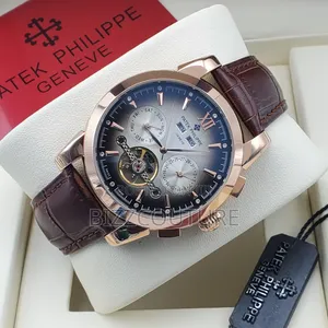 Original Patek Philippe Brown Genuine Leather Strap Watch