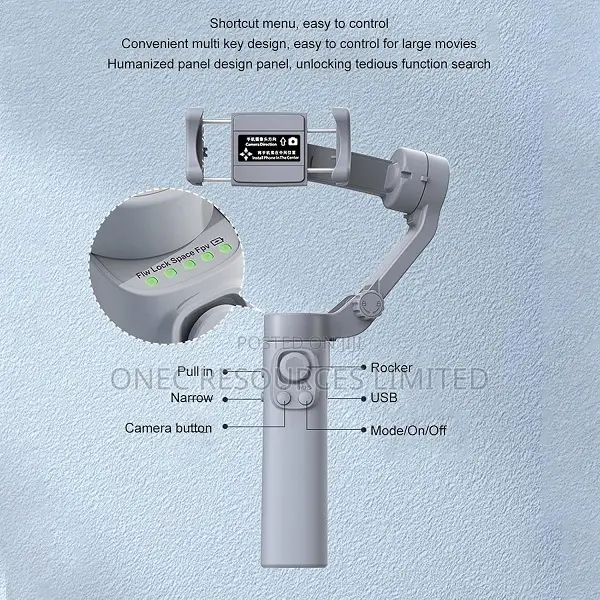 F5 Foldable Handheld 3-Axis Gimbal Stabilizer