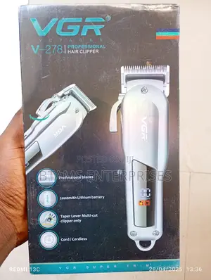 Vgr Cord/Cordless Hair Clipper With Led Display