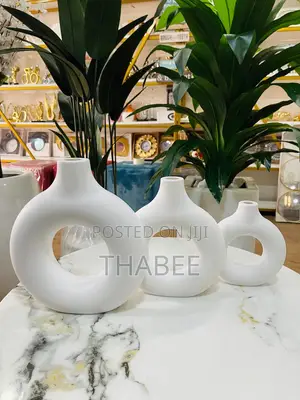 3 Piece Set Doughnut O Nordic Vase Plastic