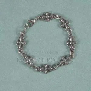 Chrome Hearts Punk Y2k Silver Steel Bracelet