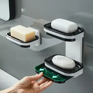 Wall Mounted Double Layer Soap Box With Drain