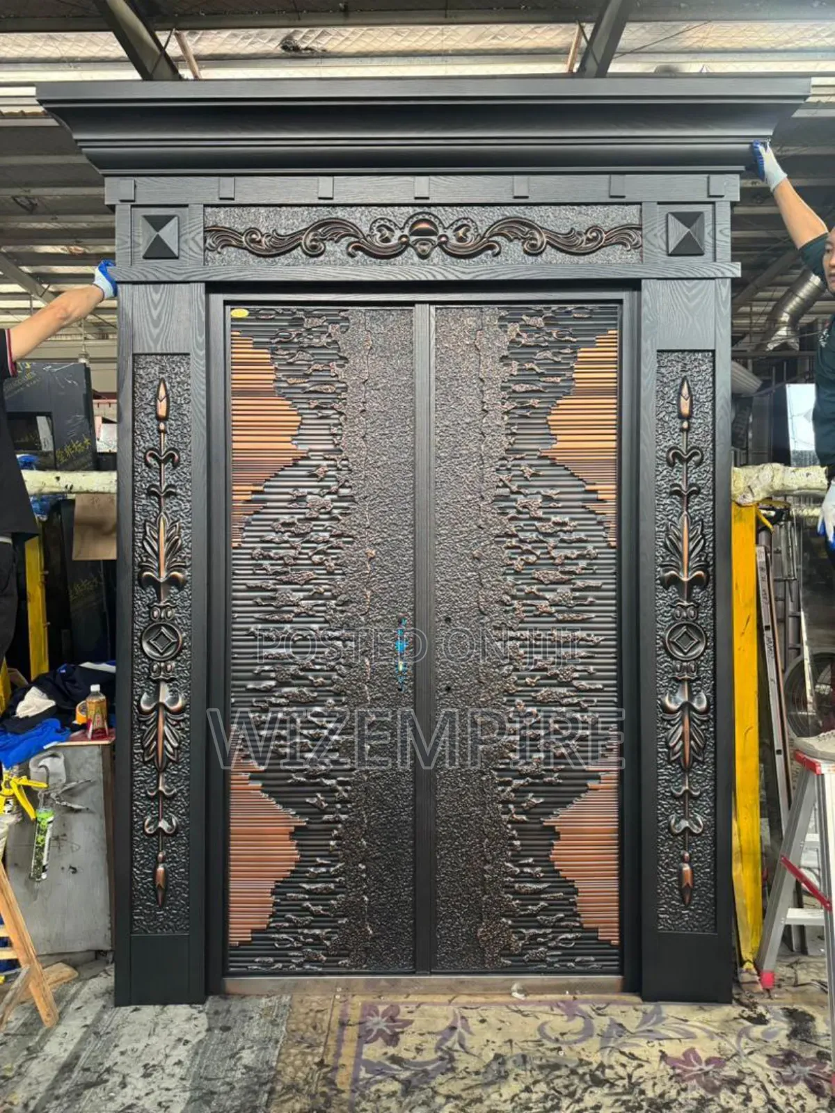 4ft Copper Cast Doors With Arc Brown Available