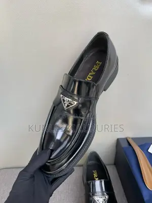 Original Prada Black Loafers Shoes for Men