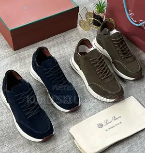 Original Loro Piana Suede Lace Up Sneakers in 2 Colorways