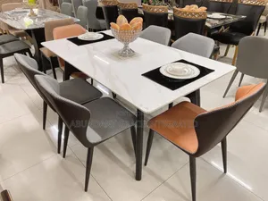 Marble Dinning Table Set for 6 Persons.
