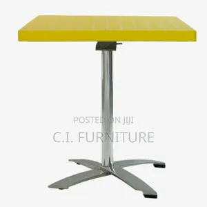 Good Table With Metal Leg Plastic Top .
