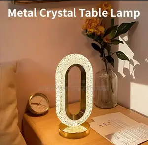 Rechargeable Metal Crystal Table Lamp