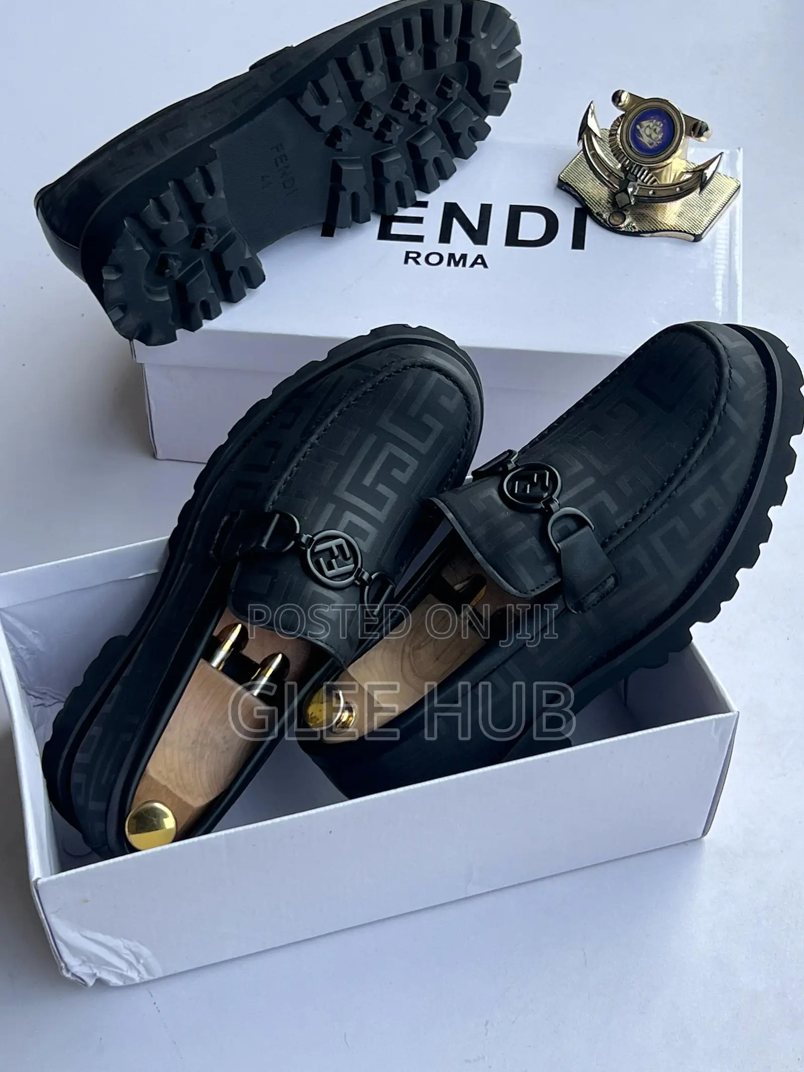 Fendi Patterned Solid Shoes