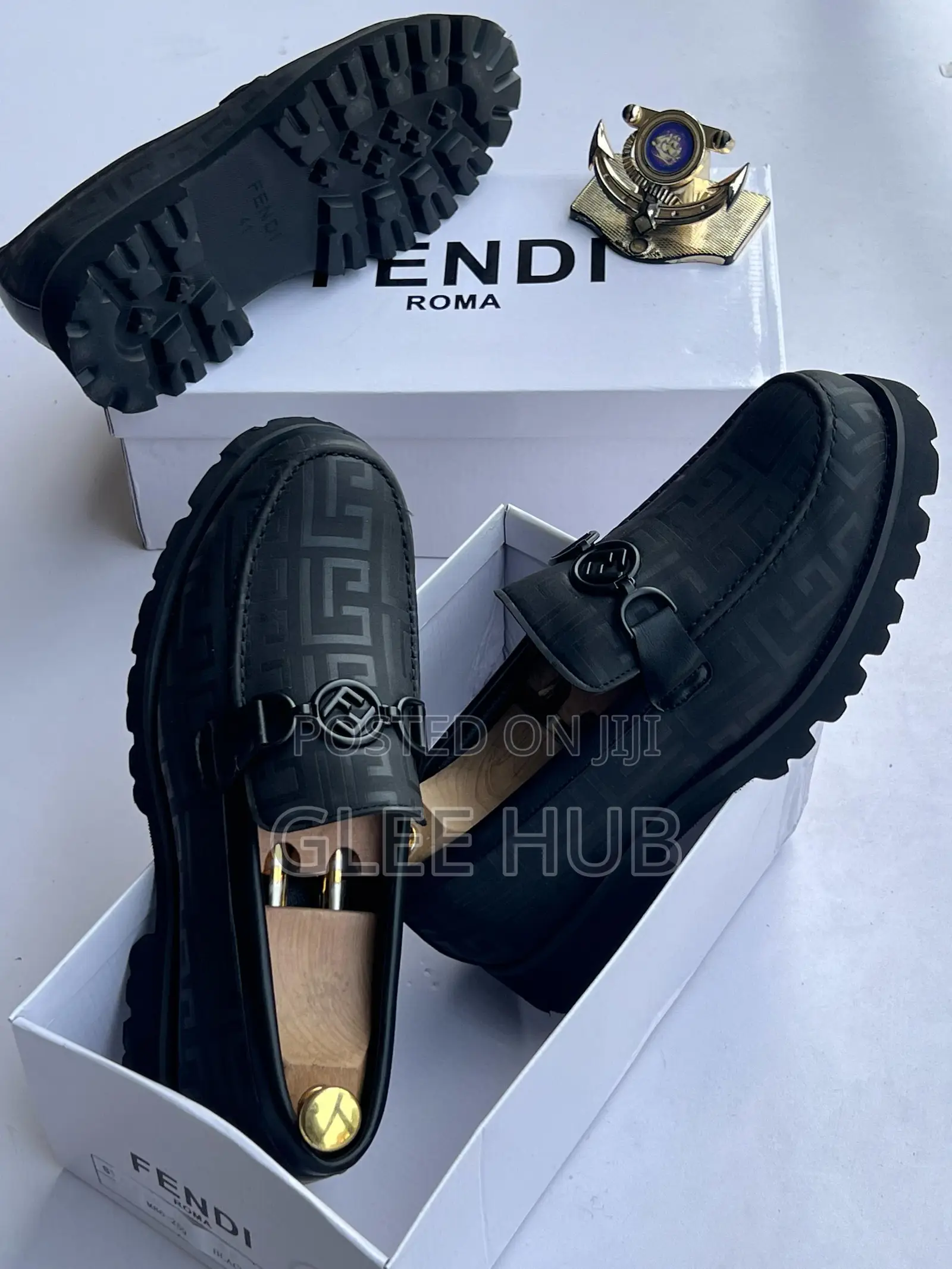 Fendi Patterned Solid Shoes
