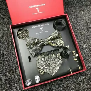 Luxury Set of Long Bow Ties With Accessories