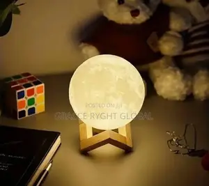 Illuminating 3d Moon Lamp Humidifier