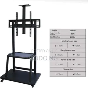 Moveable Television Stand for 32 to 70 Inch