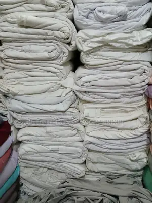 Pure Cotton Hotel White Bedsheets Materials