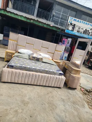 Cream Colour 6by6 Upholstery Bed Frame