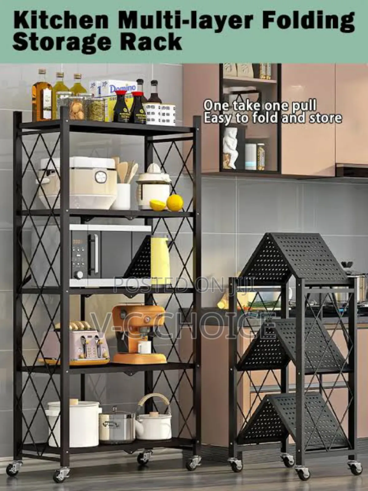Kitchen Storage Rack Multi-layer Folding Storage Rack 6layer