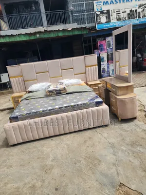 Cream Colour Padded Six by Six Bed
