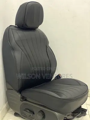 Universal Leather Plain Black Car Seat Cover