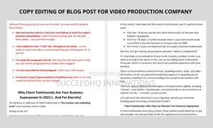 Copywriting Editor / Proofreader