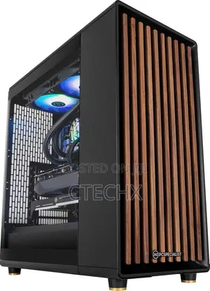 Wjcoolman Atx Gaming Computer Case Solid Wood Panel 7 Fans
