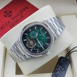 Original Patek Philippe Green Dial Stainless Steel Watch