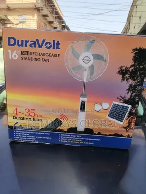 Duravolt Rechargeable Fan 16 Inches