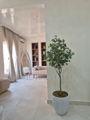 Artificial Eucalyptus Tree With Grey Granite Stripe Bowl