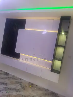 10ft X 8ft Tv Console White and Black