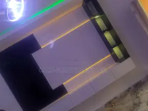 10ft X 8ft Tv Console White and Black