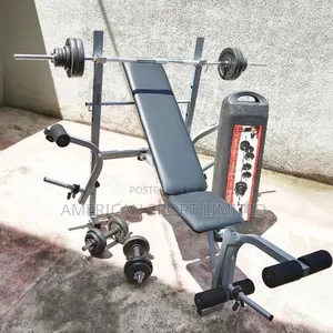 Weight Bench With 50kg Barbell Weight