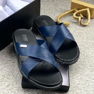 Hugo Boss Blue Cross Slippers