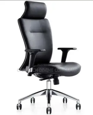 Executive Office Swivel Leather Chair With Headrest