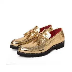 Men Golden Shoes.