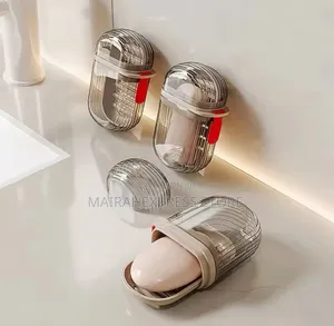 Portable Soap Dish With a Sealed Traveling Storage Box