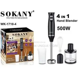 Sokany 4 in 1 Hand Blender/Food Chopper/ Whisk/Mixer