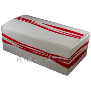 100pcs Red White Printed Take Out Box 9" X 5" X 3"