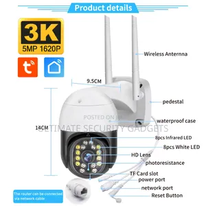 Wi-Fi Tuya Smart Waterproof PTZ Camera With Lan Port