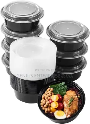 Food Container Plate With Cover (50pcs)