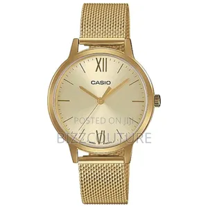 Casio LTP-E157mg-9adf Women’S Analog Golddial Goldmesh Watch