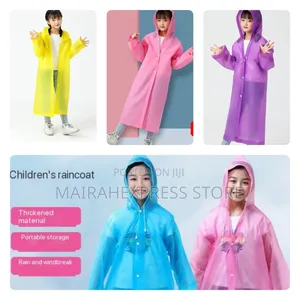 Kiddies Eva Heavy-Guage Waterproof Vinyl Raincoat (Yellow)