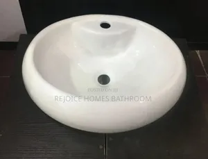 England White Ceramic Round Countertop Wash Basin