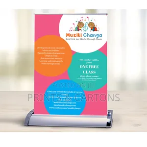 Printed Table Top Retractable Banner Stand for Offices #5