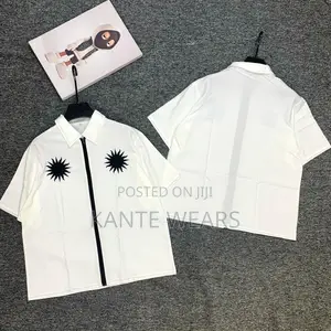 Button Silk Crop Shirt