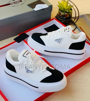 Exclusive Prada Luxury White Sneakers Shoe