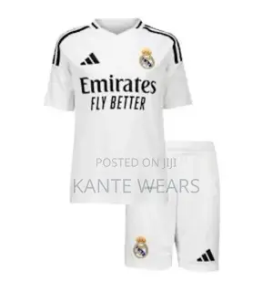 Adidas Kids Real Madrid 2024/2025 Home Jersey - Top Shorts