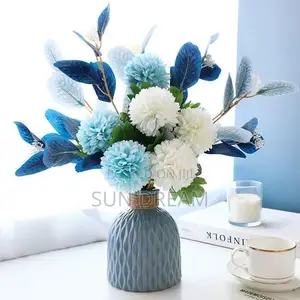 Artificial Flower Blue Flowers With Vase