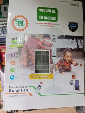 Spl 16 Inches Solar Multifunctional Standing Fan